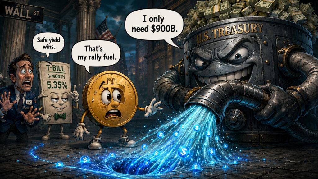 A needed $900B Treasury cash rebuild could quietly drain the liquidity Bitcoin needs