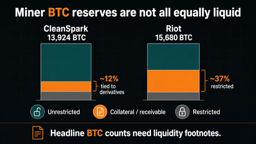 Bitcoin miners are using up to 12% of treasury BTC as collateral rather than selling coins