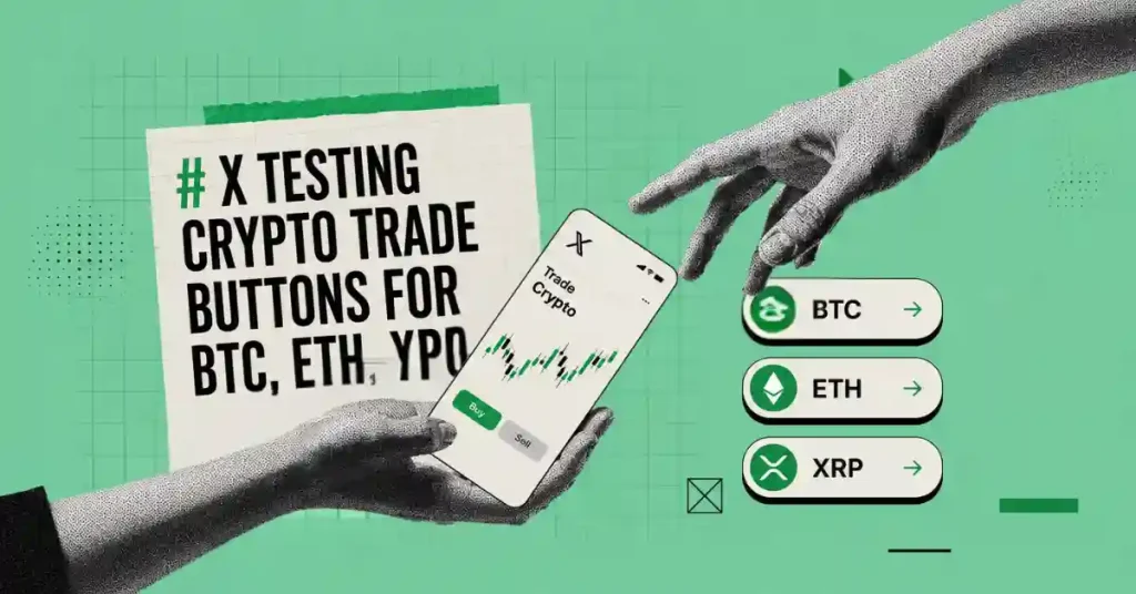 X Testing Crypto Trade Buttons for BTC, ETH, XRP and More