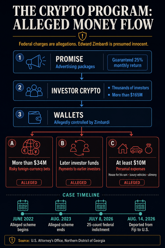 FBI gets alleged $165 million crypto Ponzi scheme mastermind back after year-long Fiji escape